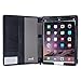 KHOMO iPad Pro Case - Black Zippered PU Folio Leather Executive Case with Removable Cover and Hand Strap Holder For Apple iPad Pro 12.9 Inch Tablet