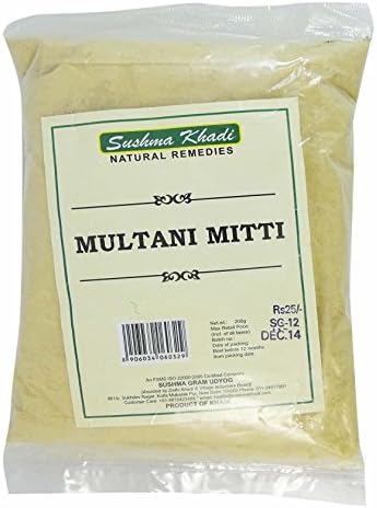 Sushma Khadi Natural Remedies Multani Mitti Excellent Cleansing Component 200g