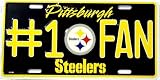 Pittsburgh Steelers #1 Fan Metal License Plate