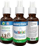 Dog Anxiety Pet Relief, Best Anti Separation Anxiety In Dogs, 100% Natural, Lifetime Warranty! 30ml Effective For Anxiety, Barking, Obsessive Licking, Aggression Storms & More. Best Value, Made In USA