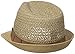 D&Y Women's Braided Jute Hat with Fabric Brim, Light Brown, One Size