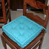 Cotton Dining Chair Booster Cushion Teal
