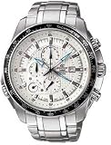 Stainless Steel Edifice White Dial Alarm Chronograph Tachymeter