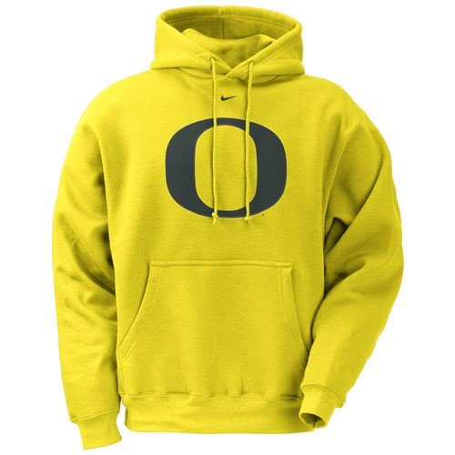 Nike Oregon Ducks Yellow Tackle Twill Logo Hoody Sweatshirt