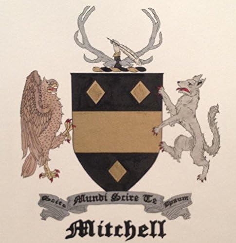 Handmade Family Surname Coat of Arms 8" x 10"