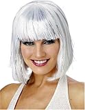White Shimmering Bob Adult Costume Wig
