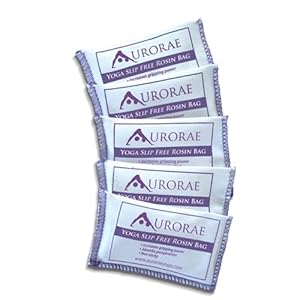 Aurorae Slip Free Rosin Value Pack 5 Per Pack, Stop Slipping on your Yoga Mat, Odor Free and Non Sticky. Made in USA. Great with Aurorae's Yoga mats.