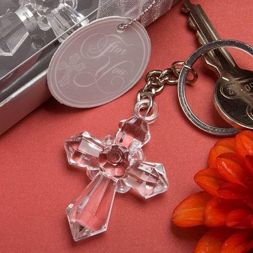 Sparklingly-Special Cross Design Keychains , 48 On Sale