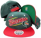 Alabama Birmingham Blazers Diagonal Script Green/Red Two Tone Plastic Snapback Adjustable Plastic Snap Back Hat / Cap