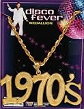 Mens Disco Man Accessories 1970s Gold Costume Necklace Adult One Size Fits Most