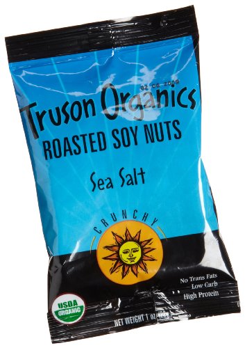 Truson Organics Dry Roasted Soy Nuts Sea Salt, 1-Ounce Bags (Pack of 24)