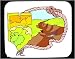 Decorated Mouse Pad with map, rope, severe