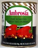 Ambrosia Peppers, Red, Fire Roasted, 27.5 oz. can
