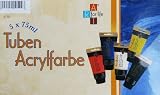 Acrylfarben Set 5 Tuben a 75 ml hohe Deckkraft