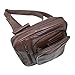 CTM® Unisex Leather Cross Body Messenger Bag