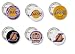 Basketball Team The Los Angeles Lakers 1 inch and 1 1/2 inch Button Pin Set