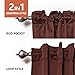 Utopia Bedding Curtain for Bedroom - Rod Pocket Blackout Curtains 84 Inch Length 2 Panels Set - Thermal Curtains & Drapes for Living Room, Bedroom, 52W x 84L Inches, Chocolate