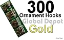300 Christmas Ornament Hooks Decoration Hanger GOLD