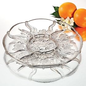 CELENTO CRYSTAL SECTIONAL PLATTER CENTERPIECE by Studio Silversmith