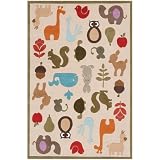 Momeni Rugs Lil Mo Whimsy Collection LMOJULMJ-2IVY5070 Ivory 5' x 7' Rectangle