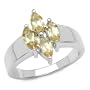 1.30 Carat Genuine Citrine .925 Silver Ring