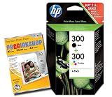 2 x Cartouche d'encre pour Imprimante HP Deskjet F4580 - Noir+Tri-Colour + Premium Glossy Photo Papier - 4x6 - 20 feuilles