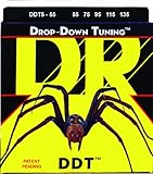 DR Strings DDT5-55 Stainless Steel Bass Guitar Strings, Heavy