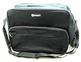 Hi Tec Medium Travel Bag Unisex Black Zip Up Messenger Bag With Space For 13.3 Inch Laptop