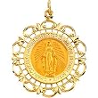 14K Yellow Gold Miraculous Medal - 31.00x27.00mm