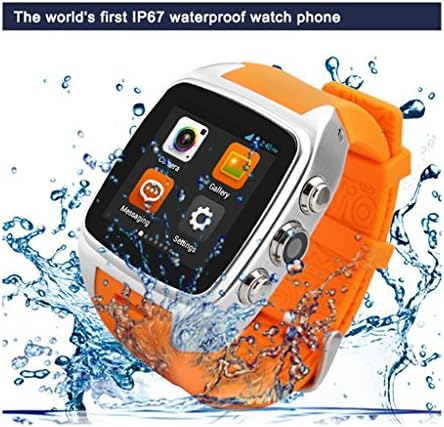IMacwear M7 Unlocked Watch Cell Phone Android 4.2.2 OS MTK6572 Cortex A7 Dual-core (4GB ROM,GSM / WCDMA, 5MP Camera,WiFi 802.11 b/g/n,Heart Rate Monitor,Waterproof IP67,GPS) (Orange)