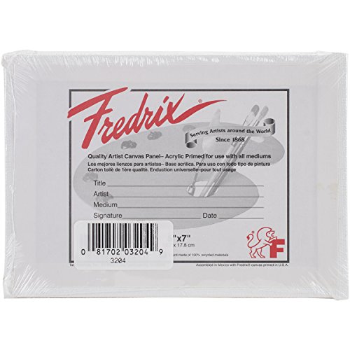Fredrix 3204 Fredrix Canvas Panels, 5 by 7-Inch, 3-Pack