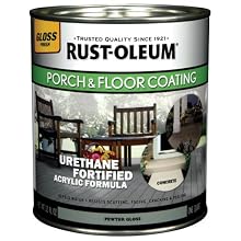 Rust-Oleum 244851 Porch Floor Paint, Pewter Gloss, 1-Quart