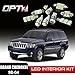 OPT7 12pc Interior LED Replacement Light Bulbs Package Set for 98-04 Jeep Grand Cherokee