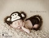 Monkey Hat and Diaper Cover Set Knitting Pattern - 6 Sizes