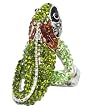 Designer Inspired 3D Green Gecko Lizard Ring - Adjustable Band & Gift Box
