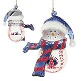 Los Angeles Angels of Anaheim 2 3/4" Acrylic Striped Snowman
