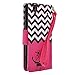 ZTE Boost Max N9520 Case, SOGA® PU Leather Magnetic Flip Design Wallet Case for ZTE Boost Max N9520 (Boost Mobile) - Pink Chevron Anchor Love [SWE541]