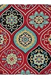 Loloi Serendipity SN-07 Wool 7-Feet 10-Inch by 11-Feet Area Rug, Red/Multi