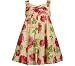 Bonnie Jean Toddler 2T-4T Sleeveless Sage Ground With Floral Print Clip Dot Baby Doll...