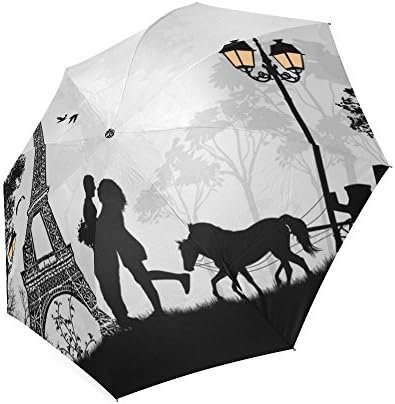 UNeer Love Paris Eiffel Tower Moon Foldable Umbrella