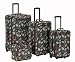 Rockland Luggage Brown Leaf 4 Piece Luggage Set, Brown Leaf, One Size