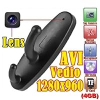 4GB 1280*960 Mini Clothes Hook Spy Camera Cam Hidden Pinhole DVR Dv 30Fps Black