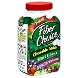 Fiber Choice Fiber Supplement, Sugar-Free Assorted Fruit Chewable Tablets, 90-Count Bottles (Pack of 2)
