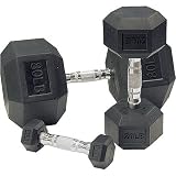 Body Solid Rubber Hex 55-75lbs Dumbbell Set