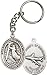 Bonyak Jewelry Antique Silver-Plated St. Joseph of Cupertino Keychain 1 7/8 x 1 1/4 inches