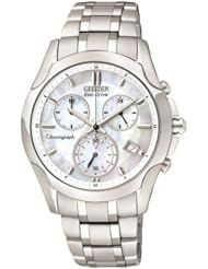 Citizen Womens FB1158-55D Eco-Drive Stainless Steel Chronograph Watch