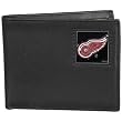 Detroit Red Wings Leather Bifold Boxed Wallet - NHL Hockey Fan Shop Sports Team Merchandise