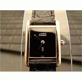 Vintage/Antique watch: Pre Owned Woman's Cartier Watch Vermeil Swiss Quartz Movement 1970's