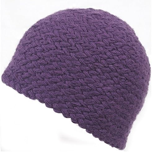 Alpaca Hat Braided Hand Made Fair Trade Bolivia Organic 100% Alpaca - Purple
