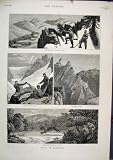 1881 SPORT CASHMERE SHOOTING TIGER SKINNING BEAR SNOW
